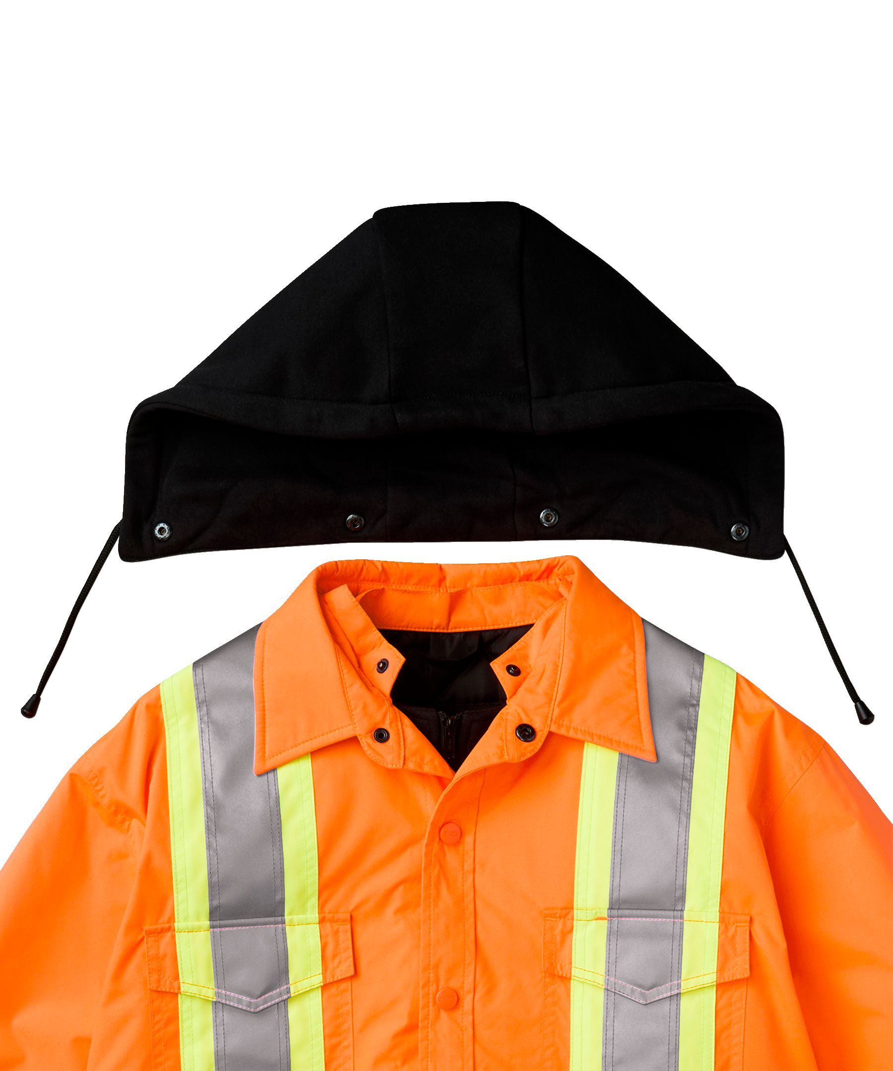 Chemise-veste hydrofuge matelassée haute visibilité Dakota WorkPro Series, catégorie&nbsp;2, à capuche, pour hommes