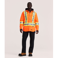 Dakota WorkPro Series Men's Class 2 Hi Vis Water Repellent Hooded Quilt Shirt Jacket