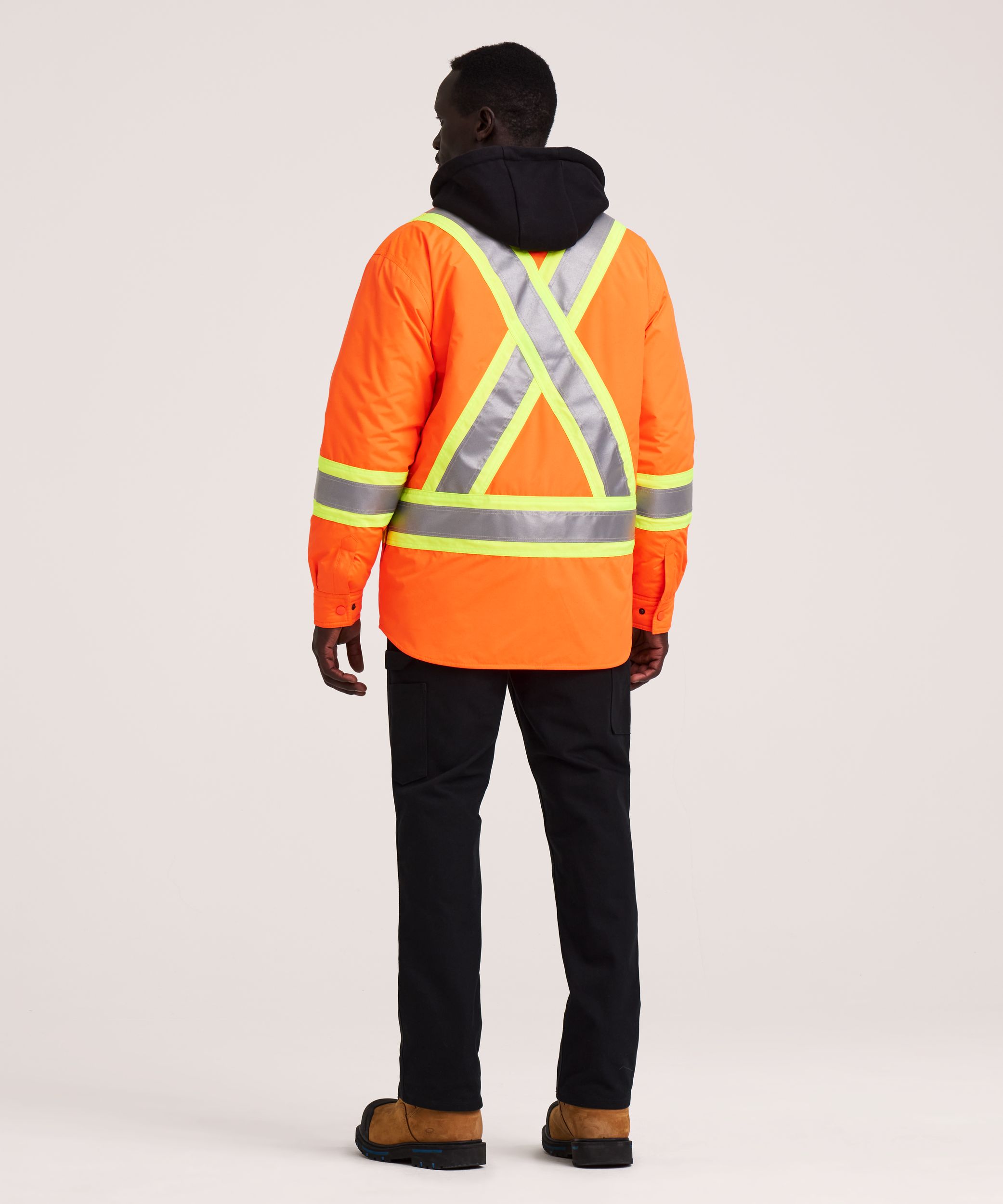 Chemise-veste hydrofuge matelassée haute visibilité Dakota WorkPro Series, catégorie&nbsp;2, à capuche, pour hommes