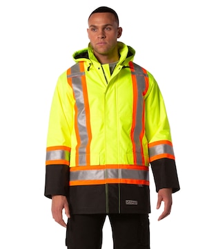 Dakota WorkPro Series Men's Class 2 Hi Vis 300D T-Max Lined Parka Jacket