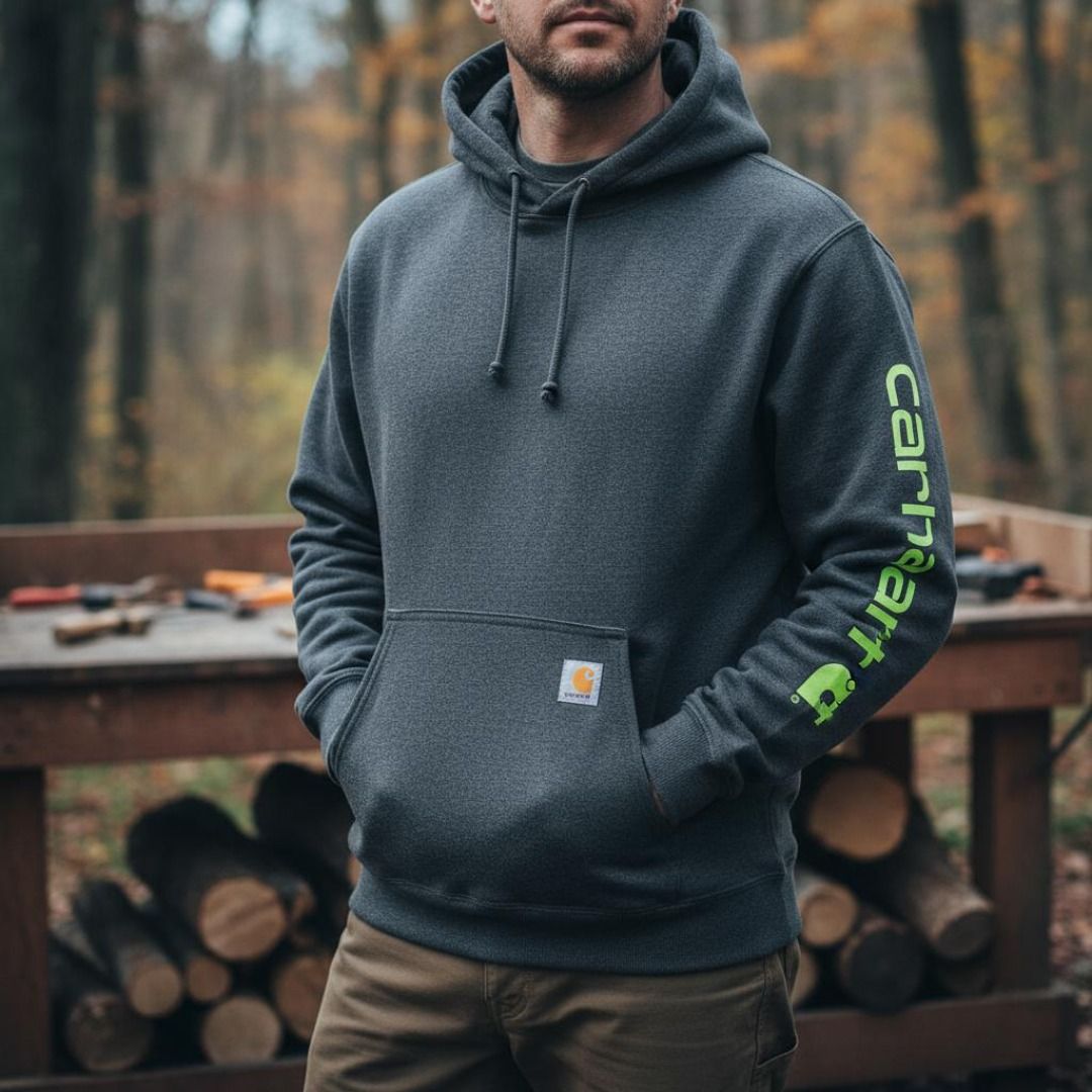 Carhartt Men's Logo Sleeve Pullover Hoodie