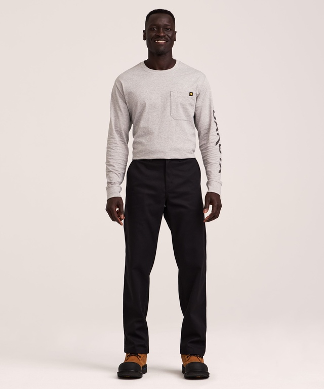 Pantalon de travail en sergé extensible à devant plat pour hommes, Dakota Workpro Series