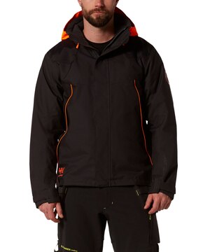 Helly Hansen Workwear Men's Chelsea Evolution Insulated Winter Jacket with Detachable Hood - Ebony
