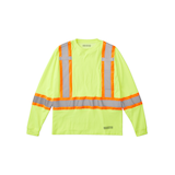 T-shirt de travail Dakota WorkPro Series haute visibilité de catégorie&nbsp;2 doublé à col ras du cou et à manches longues, pour hommes Front_Flat