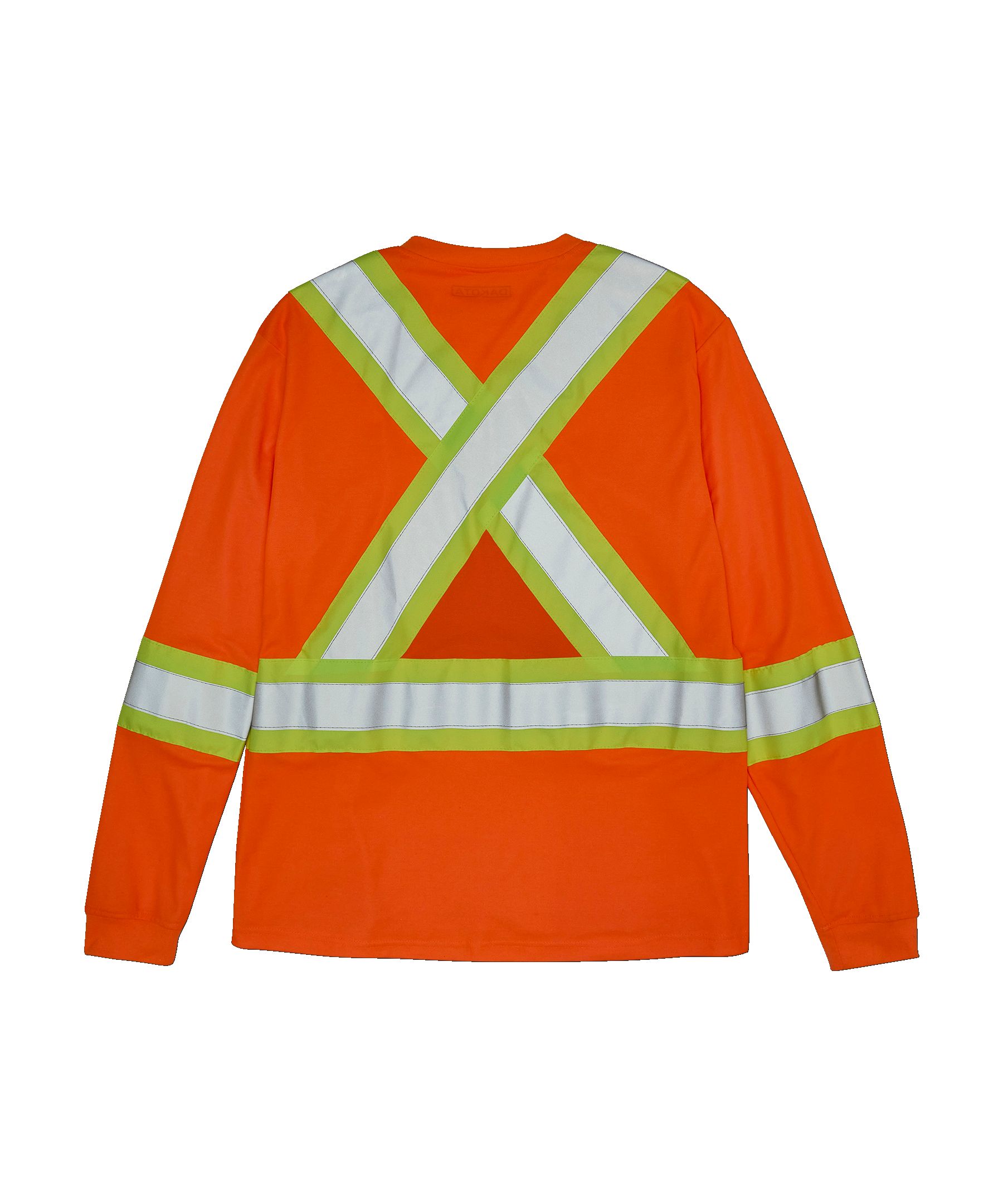 T-shirt de travail Dakota WorkPro Series haute visibilité de catégorie&nbsp;2 doublé à col ras du cou et à manches longues, pour hommes
