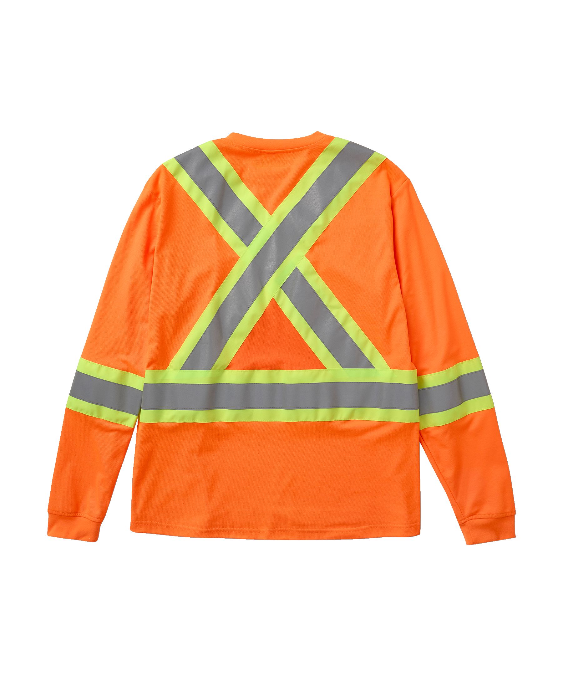 T-shirt de travail Dakota WorkPro Series haute visibilité de catégorie&nbsp;2 doublé à col ras du cou et à manches longues, pour hommes