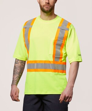 T-shirt Dakota Workpro Series haute visibilité de catégorie 2 doublé et à manches courtes, pour hommes