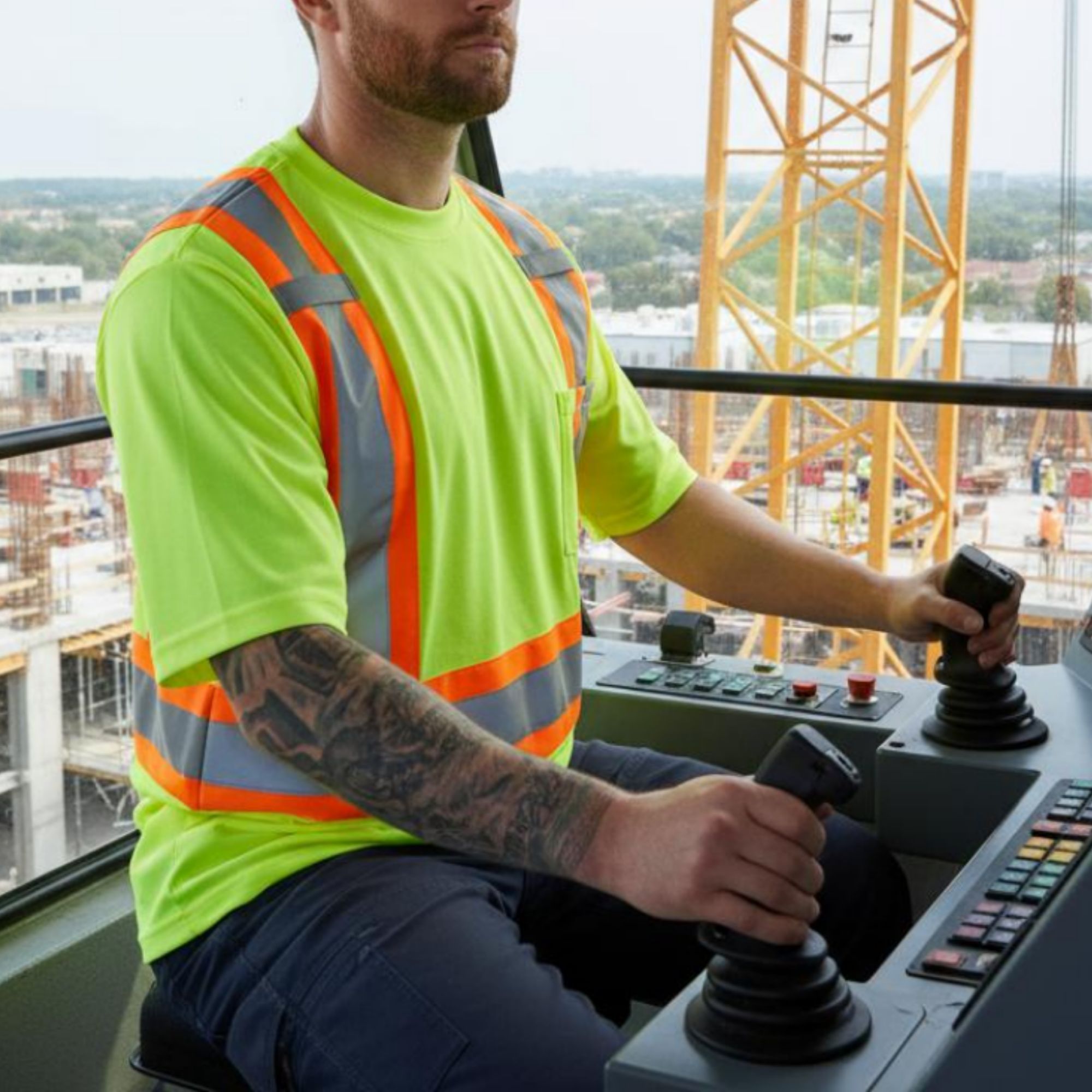 T-shirt Dakota Workpro Series haute visibilité de catégorie&nbsp;2 doublé et à manches courtes, pour hommes