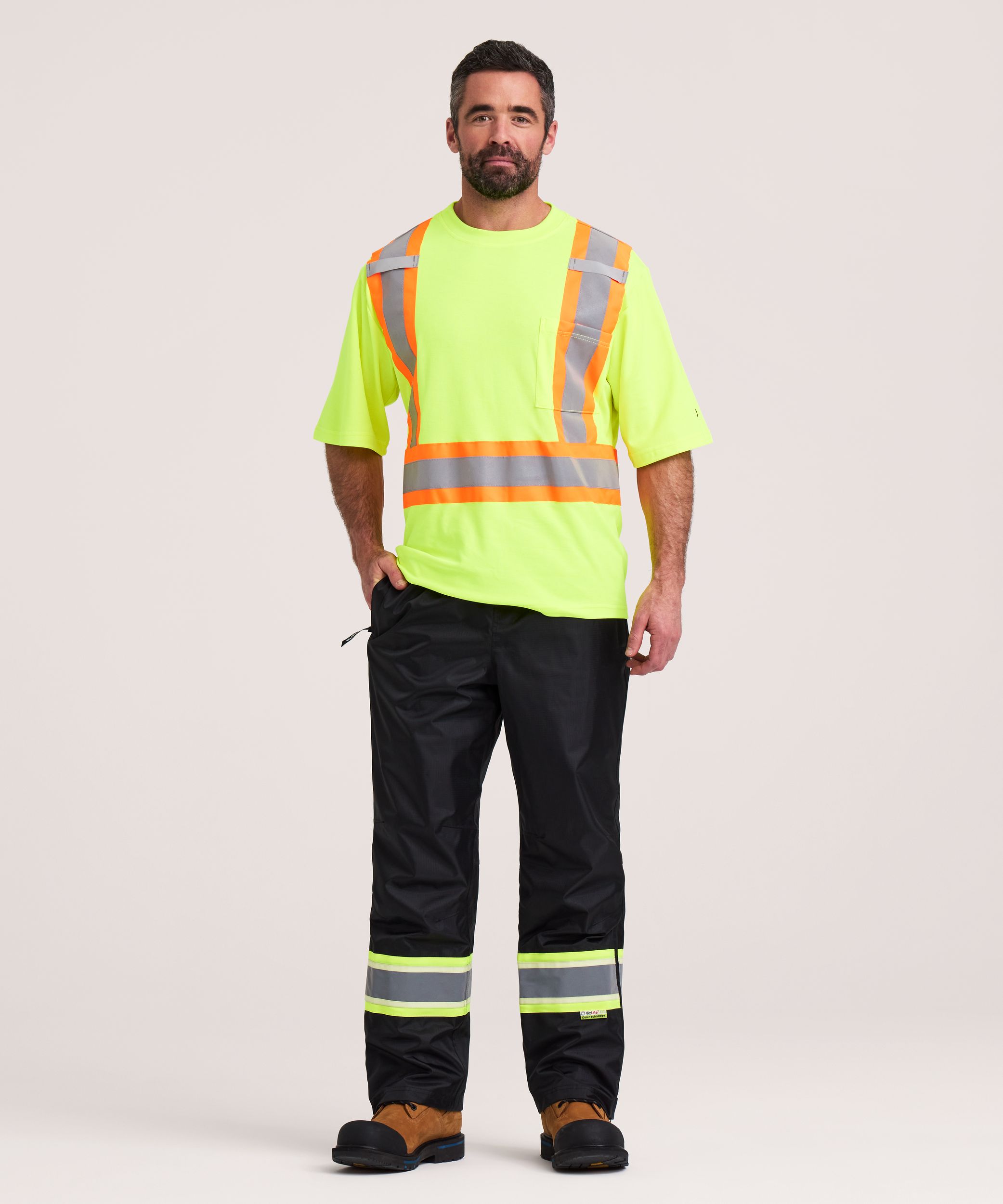 T-shirt Dakota Workpro Series haute visibilité de catégorie&nbsp;2 doublé et à manches courtes, pour hommes