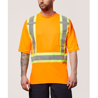 T-shirt Dakota Workpro Series haute visibilité de catégorie 2 doublé et à manches courtes, pour hommes Front_Flat
