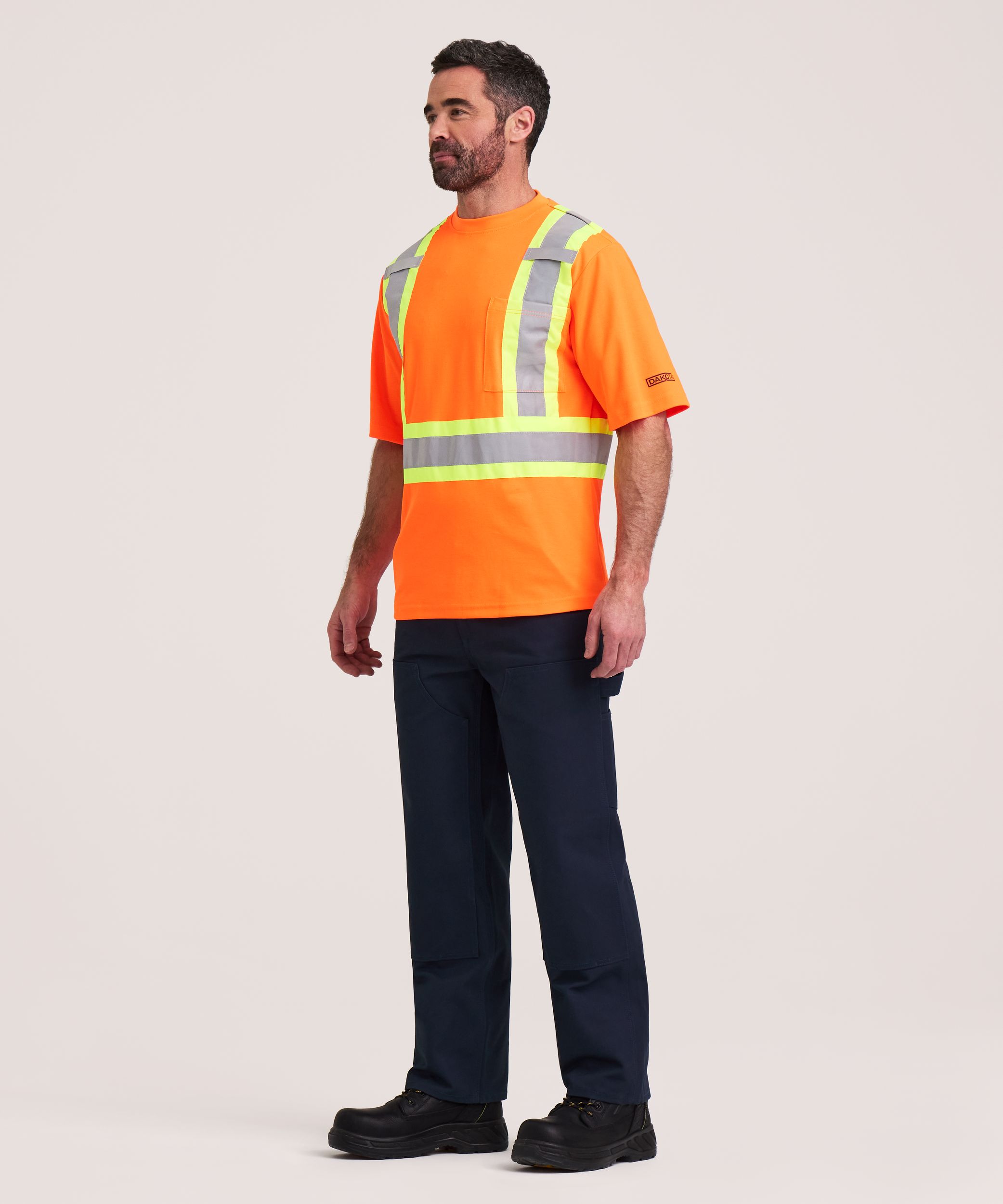 T-shirt Dakota Workpro Series haute visibilité de catégorie&nbsp;2 doublé et à manches courtes, pour hommes