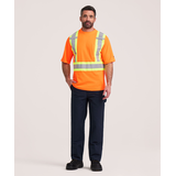 T-shirt Dakota Workpro Series haute visibilité de catégorie&nbsp;2 doublé et à manches courtes, pour hommes Front_Flat