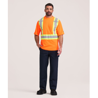 T-shirt Dakota Workpro Series haute visibilité de catégorie&nbsp;2 doublé et à manches courtes, pour hommes Front_Flat