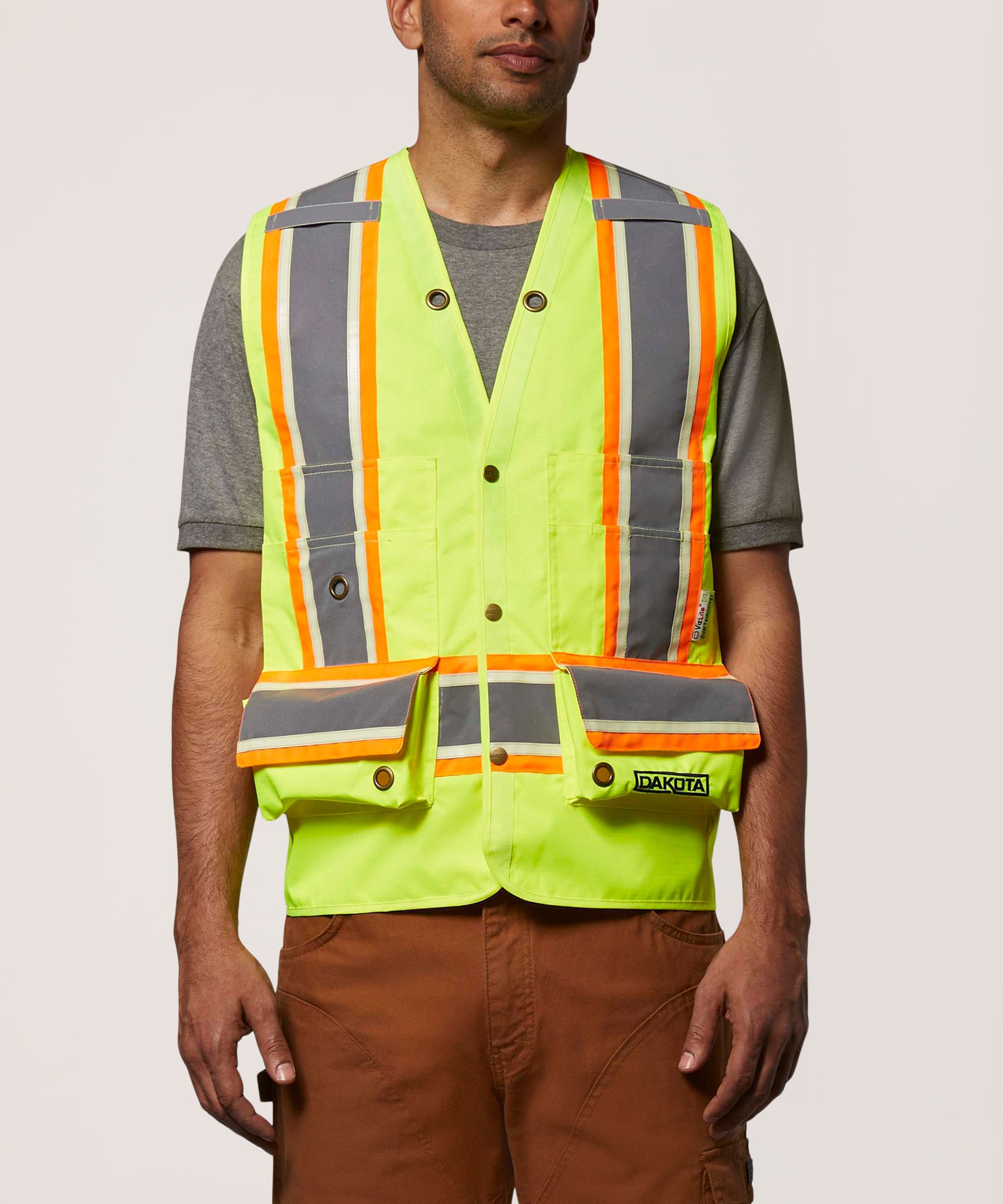 Dakota WorkPro Series Men's VizLite DT Class 2 300D Surveyor's Vest