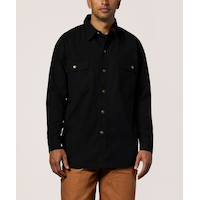 Chemise de travail Dakota WorkPro Series pour hommes, doublée en polaire, en canard lavé micro-sandé, pour l'extérieur Front_Flat
