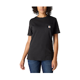 T-shirt de travail Carhartt épais à poche et à col ras du cou, pour femmes Front_Flat