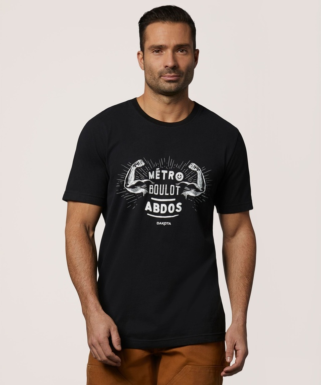 T-shirt Dakota Workpro Series, pour hommes, Métro Boulot Abdos Front_Angled_Right