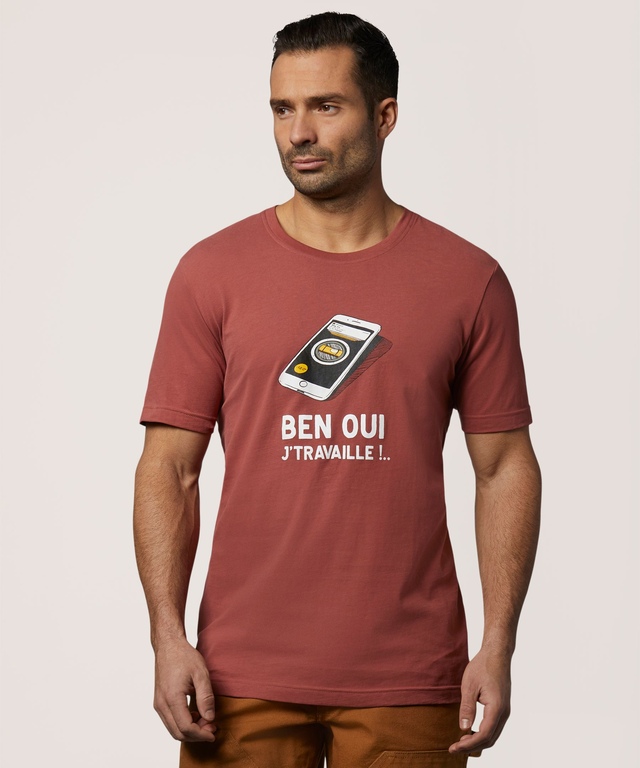 T-Shirt Dakota Workpro Series, pour hommes, Ben Oui J'Travaille Front_Flat
