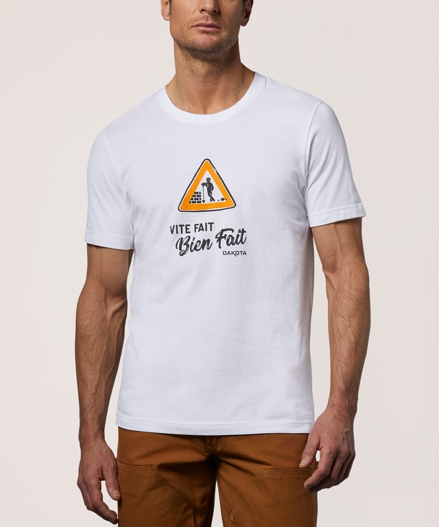 T-shirt Dakota Workpro Series, pour hommes, Vite Fait Bien Fait Front_Flat
