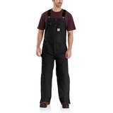 Carhartt Men's Quilt Lined Duck Bib Overalls Front_Flat