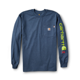 T-shirt graphique chiné Carhartt Force à manches longues pour hommes Front_Flat