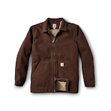 Manteau Carhartt doublé de sherpa pour hommes Front_Flat