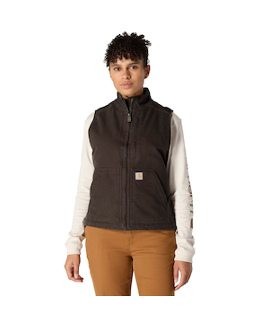 Veste Carhartt en coutil de coton doublé de sherpa à col cheminée pour femmes