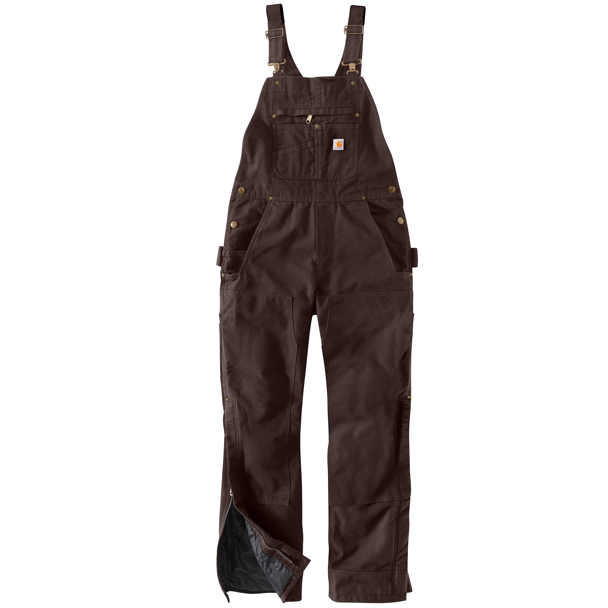 Carhartt Women's Dark Brown Quilt Lined Duck Bib Overall