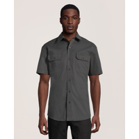 Chemise de travail à manches courtes en poly-coton extensible et à devant boutonné pour hommes, Dakota Workpro Series Front_Flat