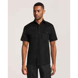 Chemise de travail Dakota Workpro Series en poly-coton extensible à manches courtes et à fermeture à boutons pression sur le devant, pour hommes Front_Flat