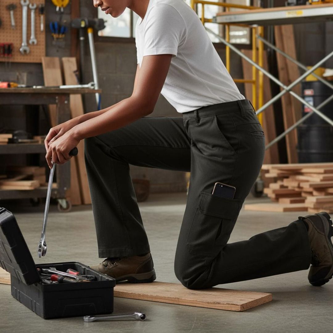 Dakota WorkPro Series Women's Stretch Poly/Cotton Cargo Work Pants