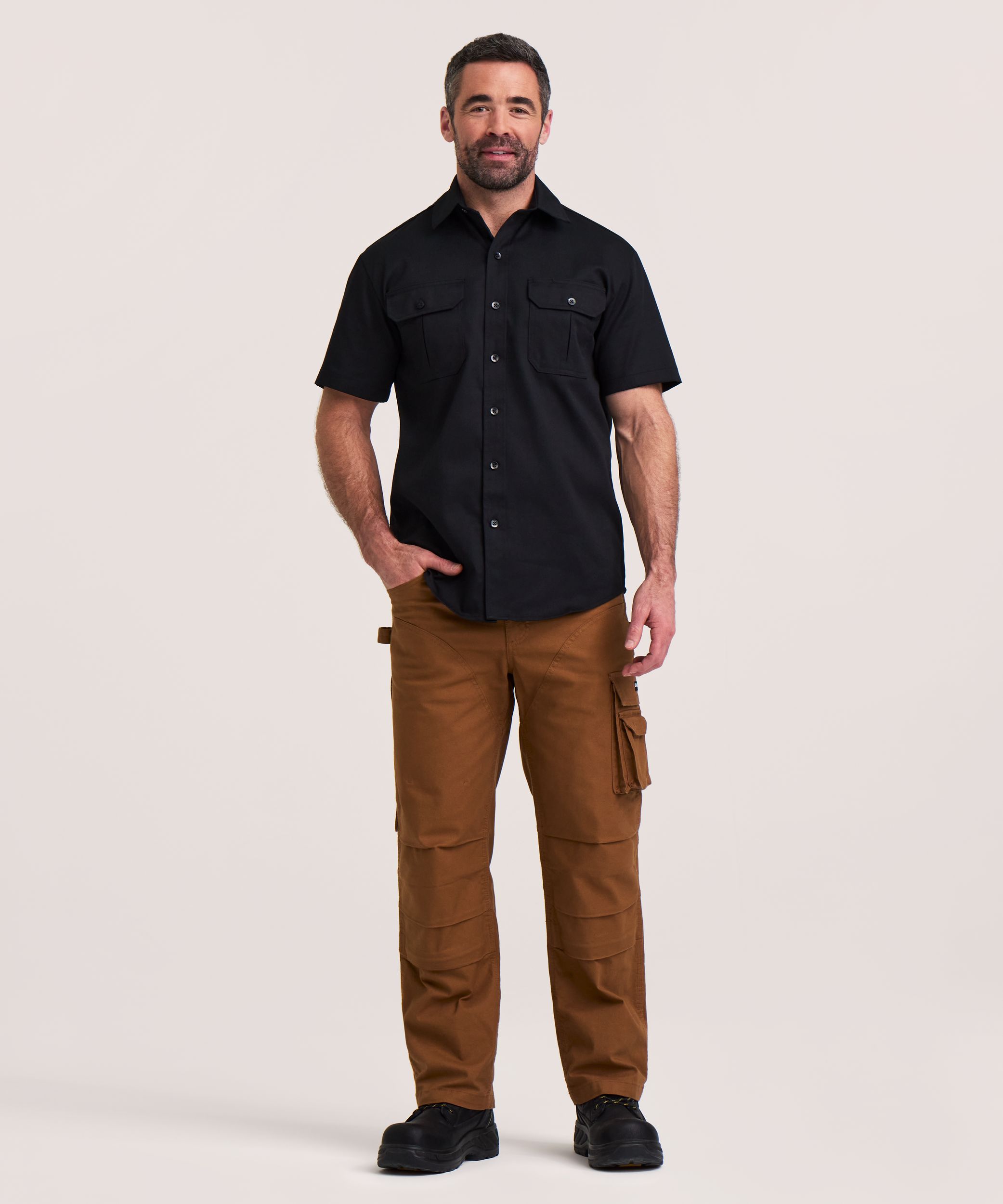 Dakota WorkPro Series Men's Button Front Stretch Poly Cotton Short