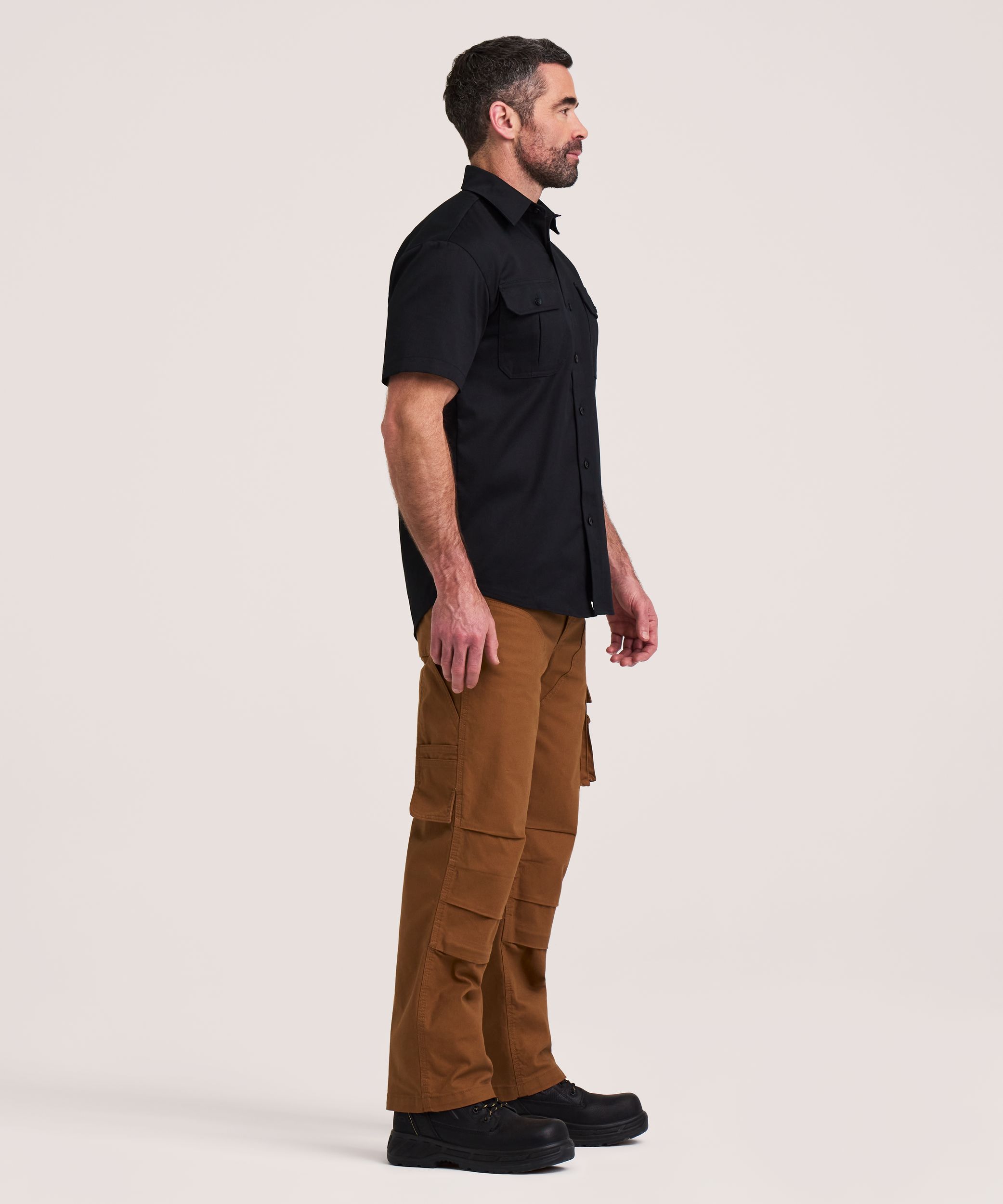 Dakota WorkPro Series Men's Button Front Stretch Poly Cotton Short Sleeve Work Shirt