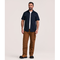 Dakota WorkPro Series Men's Button Front Stretch Poly Cotton Short Sleeve Work Shirt