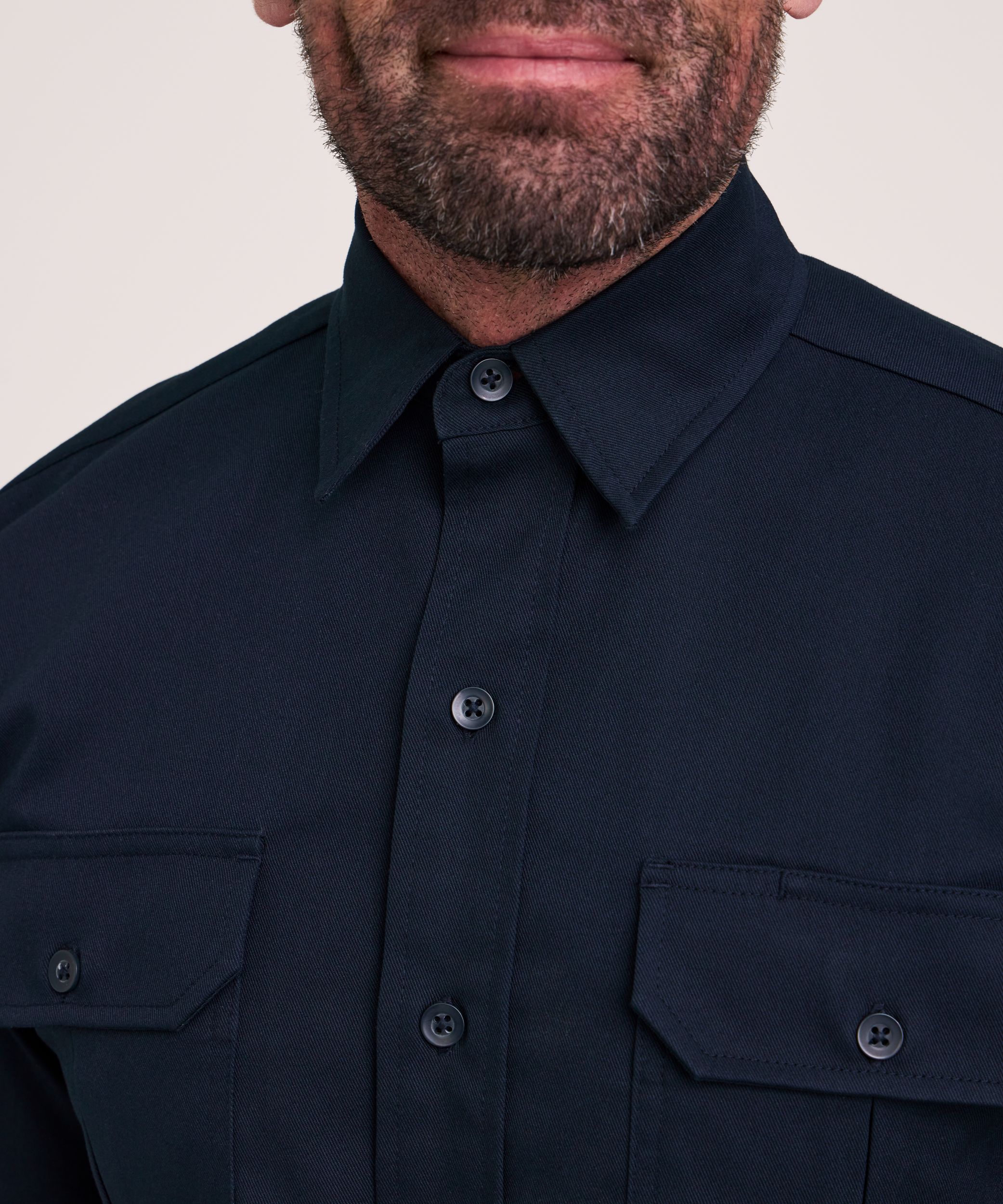 Chemise de travail à manches courtes en poly-coton extensible et à devant boutonné pour hommes, Dakota Workpro Series