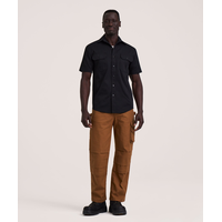 Dakota WorkPro Series Men's Snap Front Stretch Poly Cotton Short Sleeve Work Shirt Front_Flat