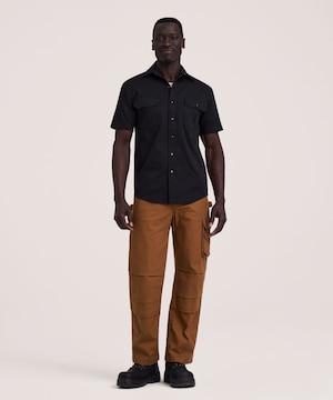 Dakota WorkPro Series Men's Snap Front Stretch Poly Cotton Short Sleeve Work Shirt