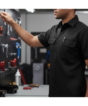 Dakota WorkPro Series Men's Snap Front Stretch Poly Cotton Short Sleeve Work Shirt