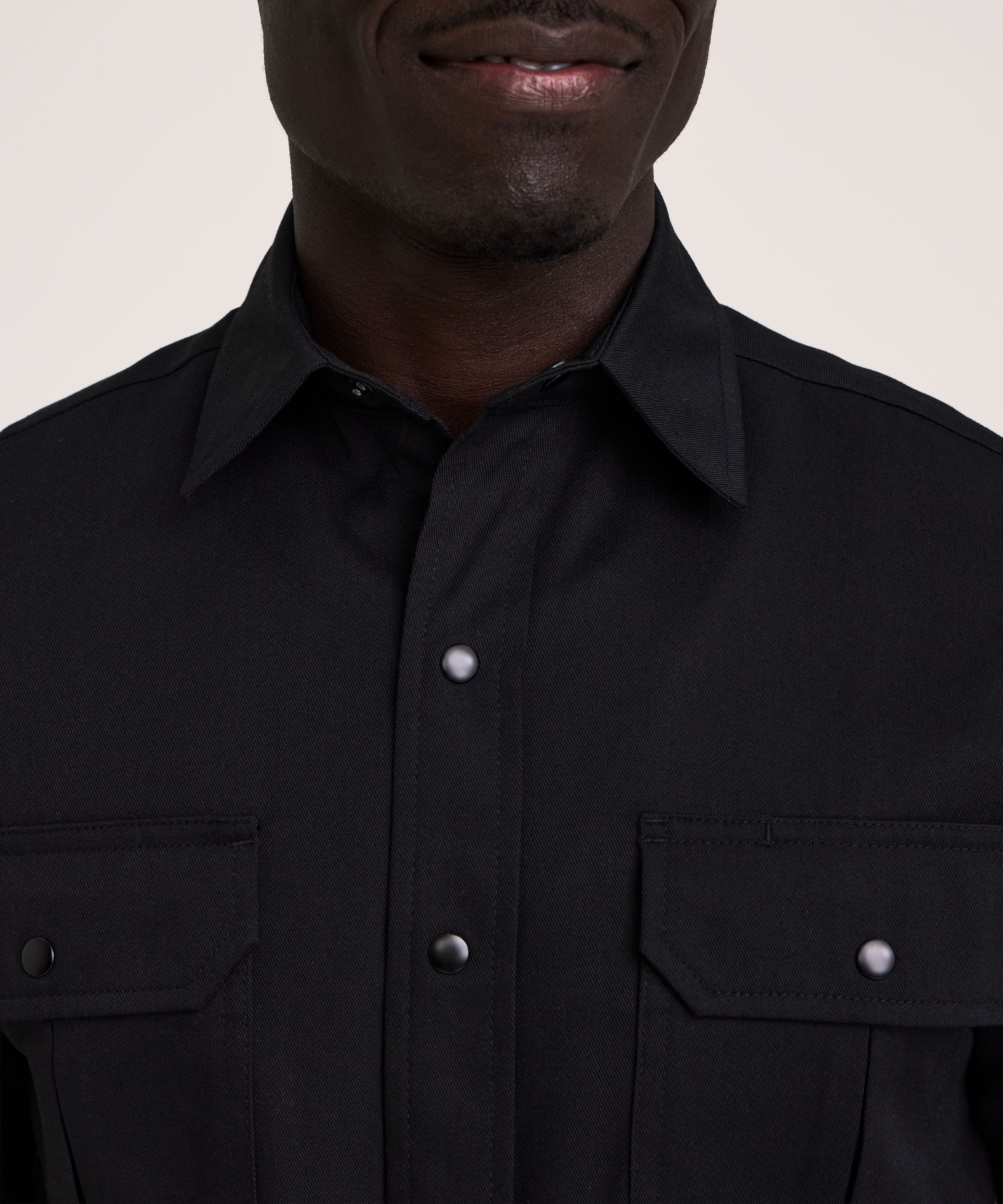 Chemise de travail Dakota Workpro Series en poly-coton extensible à manches courtes et à fermeture à boutons pression sur le devant, pour hommes