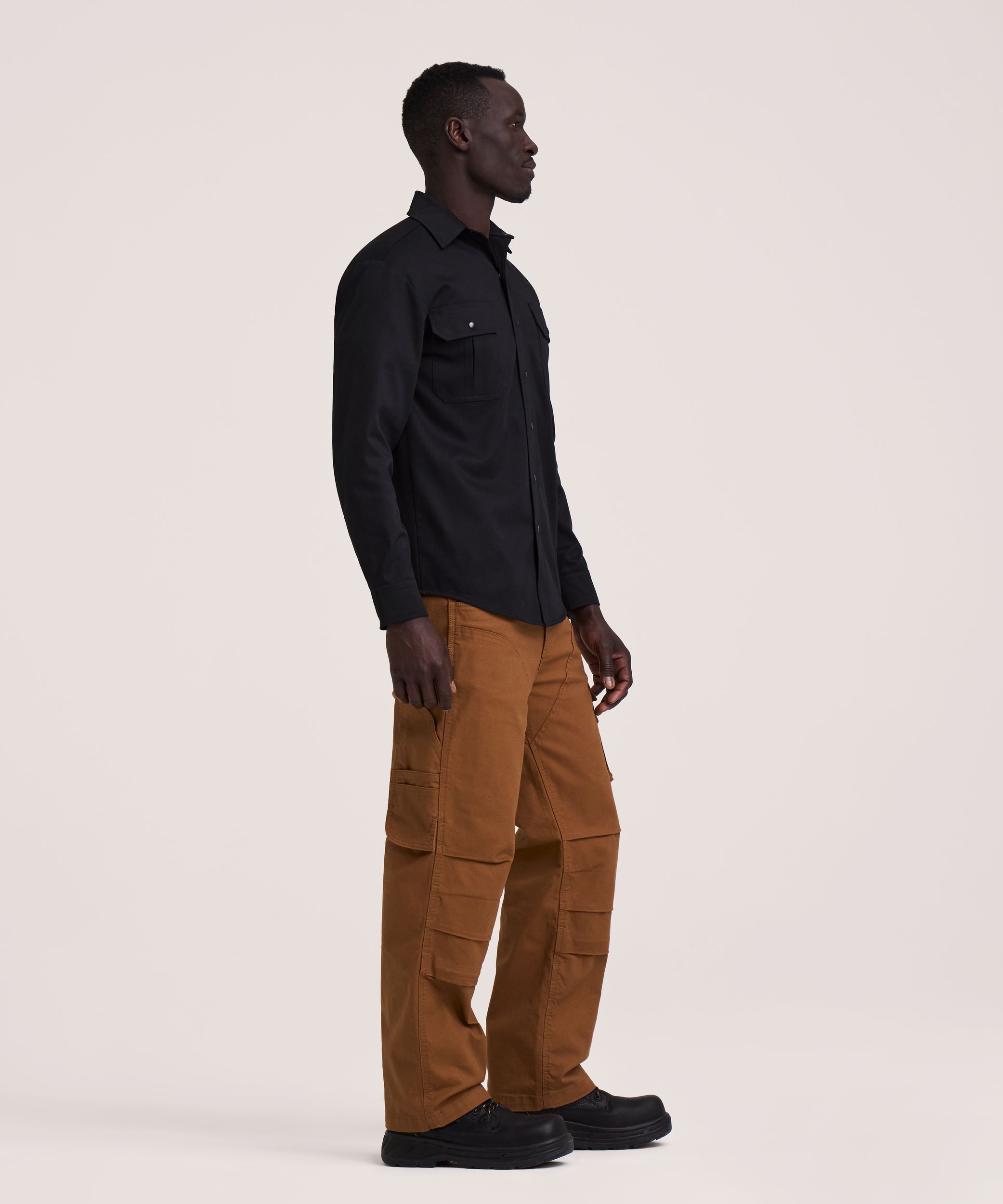 Dakota WorkPro Series Men's Snap Front Stretch Poly Cotton Long Sleeve Work Shirt