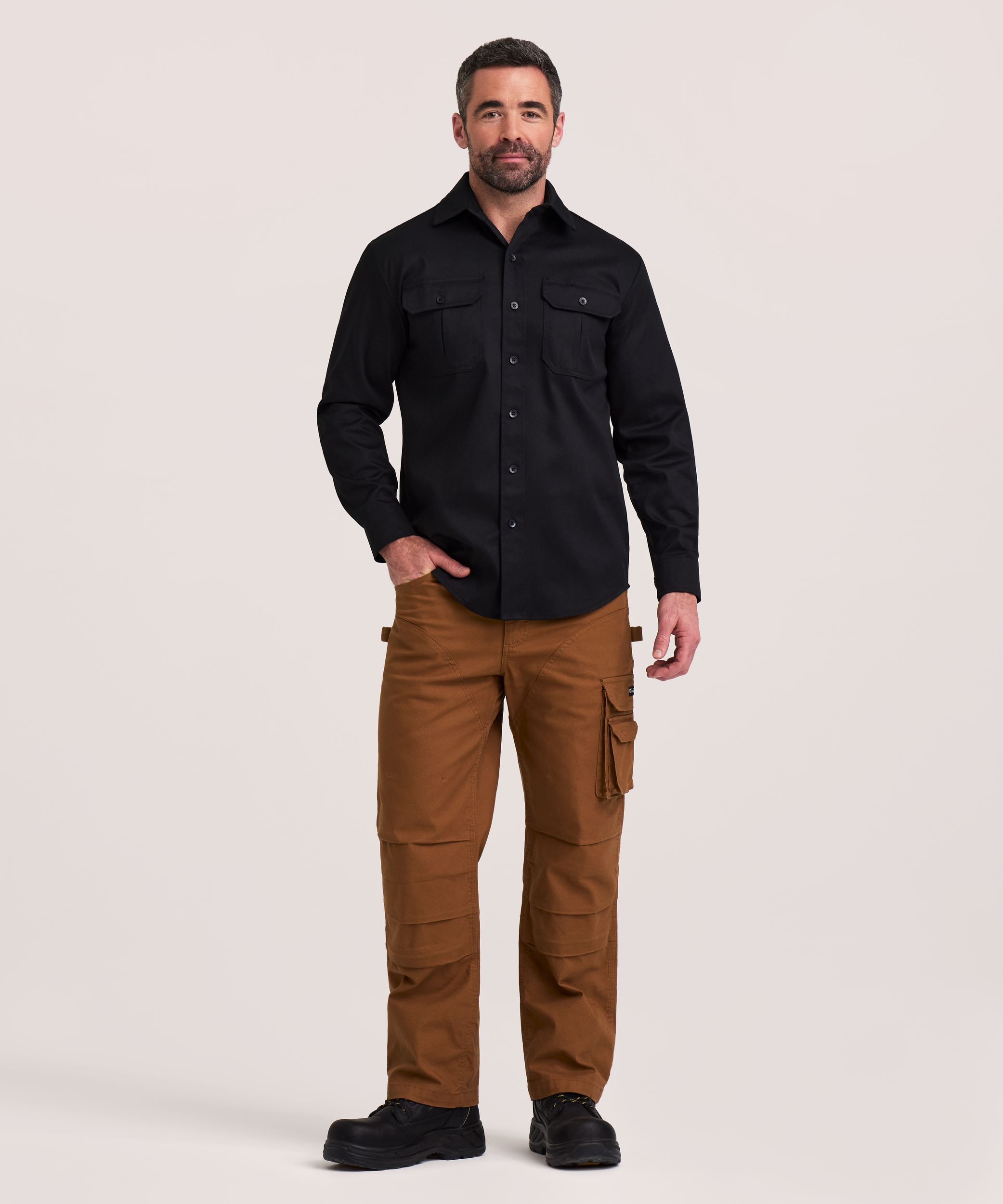 Dakota WorkPro Series Men's Button Front Stretch Poly Cotton Long Sleeve Work Shirt