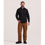 Chemise de travail Dakota Workpro Series à manches longues en poly-coton extensible et à devant boutonné, pour hommes Front_Flat