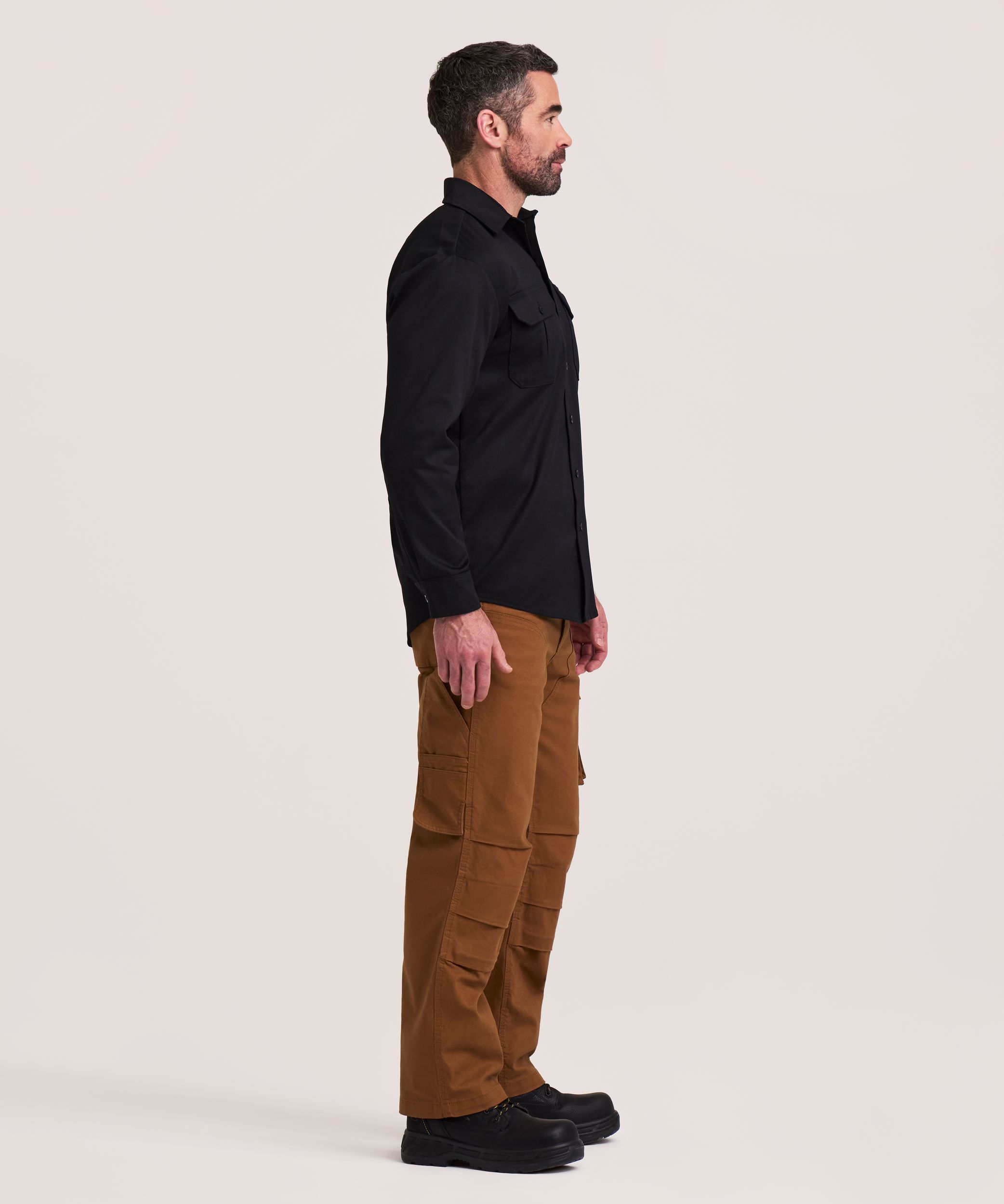 Dakota WorkPro Series Men's Button Front Stretch Poly Cotton Long Sleeve Work Shirt