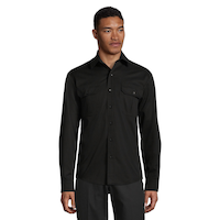 Dakota WorkPro Series Men's Button Front Stretch Poly Cotton Long Sleeve Work Shirt Front_Flat