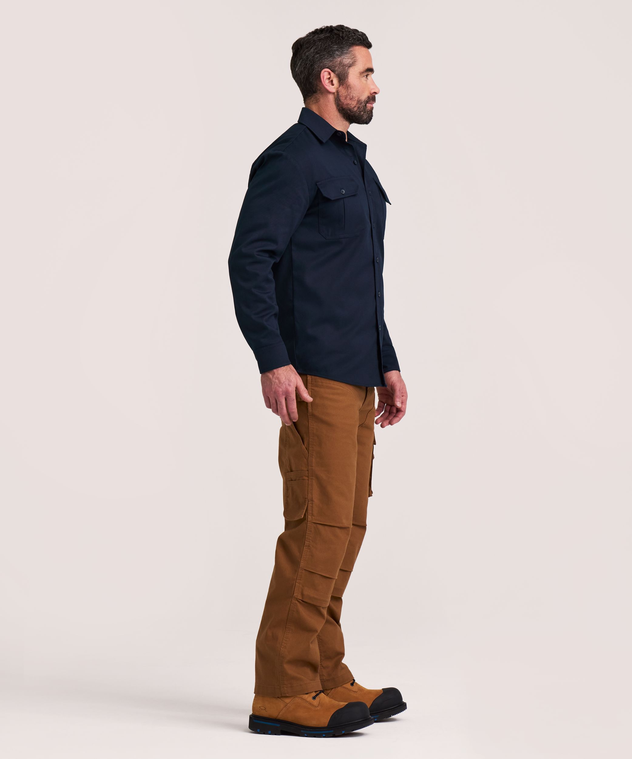 Dakota WorkPro Series Men's Button Front Stretch Poly Cotton Long Sleeve Work Shirt