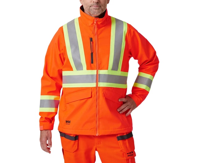 Helly Hansen Workwear Men's Alta Hi Vis Softshell Safety Jacket