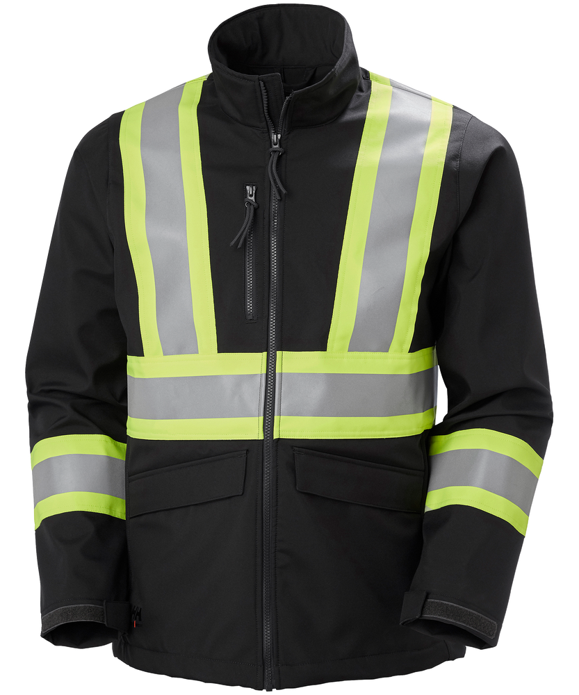 Heavy-Duty Safety Jacket with Heat-Transfer Reflective Stripes | Technopack  Safety & PPE – Technopack Corporation