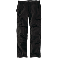 Carhartt Men's Rugged Flex Steel Mid Rise Cargo Work Pants - Black Front_Flat