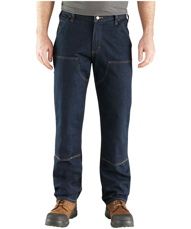 Carhartt Men's Relaxed Straight Rugged Flex® Double-Front Denim Dungarees