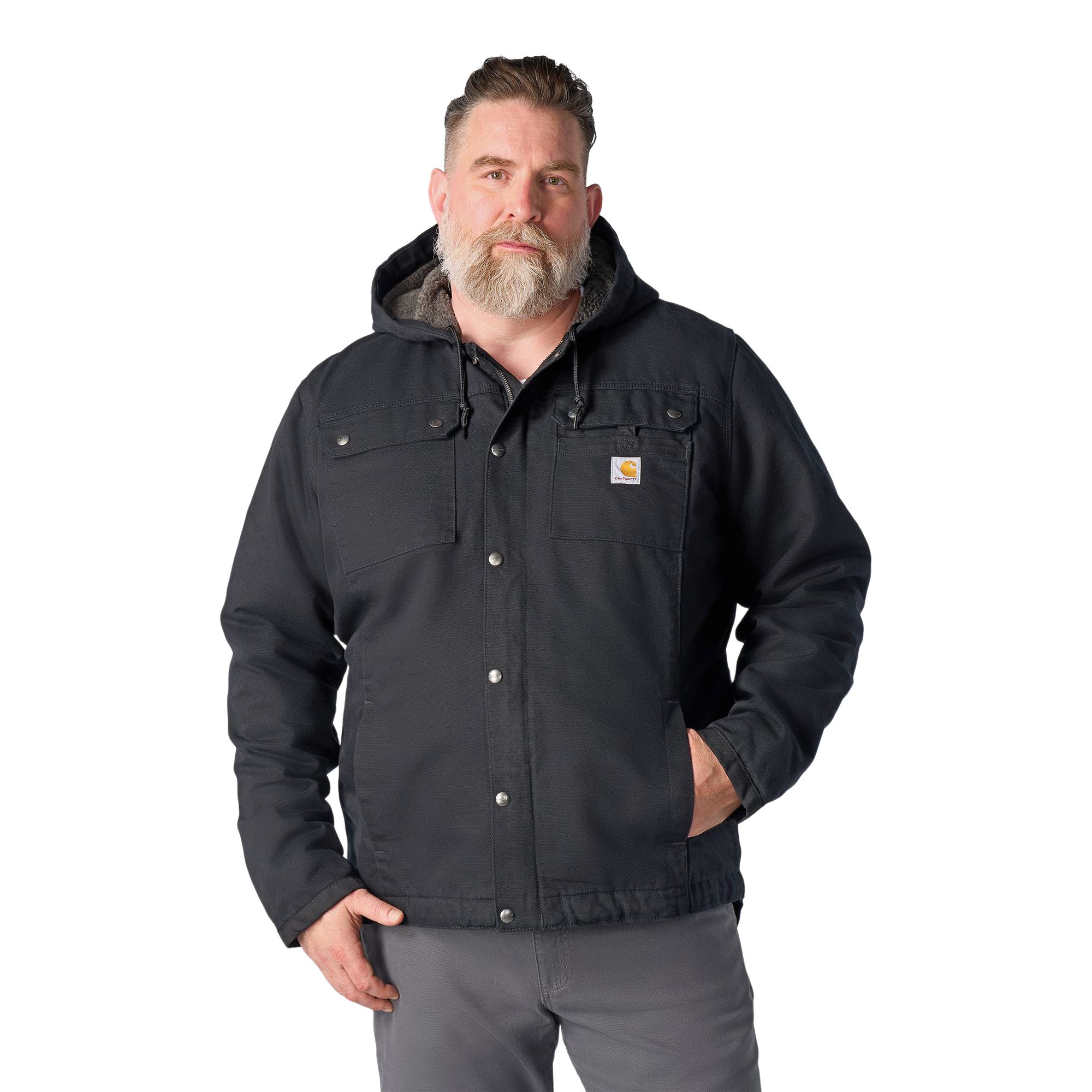 Carhartt Men's Washed Sherpa Lined Duck Utility Jacket